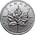 Kanada, 5 dolarów 2009, Liść klonu, 1 uncja srebra