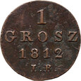 #AK# Księstwo Warszawskie, Fryderyk I, 1 grosz 1812 IB