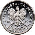 7. III RP, 100000 złotych 1990, Solidarność, gruba