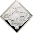 Słowacja, 1000 koron 2003, stempel lustrzany
