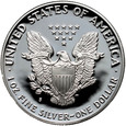 USA, 1 dolar 1991 S, Silver Eagle, stempel lustrzany (proof)