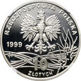 Polska, 10 zł 1999, Fryderyk Chopin, 150-rocznica śmierci, NGC PF69