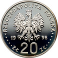 Polska, III RP, 20 złotych 1996, IV wieki stołeczności Warszawy