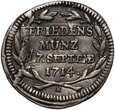 Niemcy, Nurnberg, Norymberga, odbitka w srebrze 1/4 dukata 1714 [M]