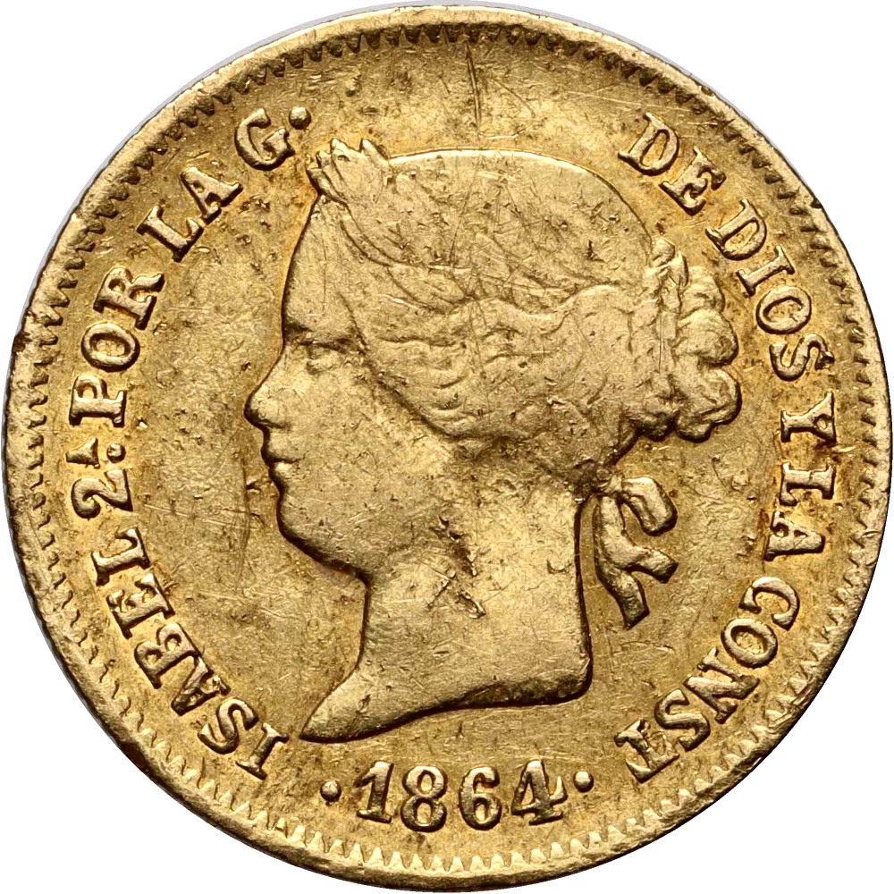 Filipiny, Izabela II, 1 peso1864
