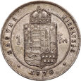 #AJ# Węgry, Franciszek Józef I, 1 forint 1876 KB, Kremnica