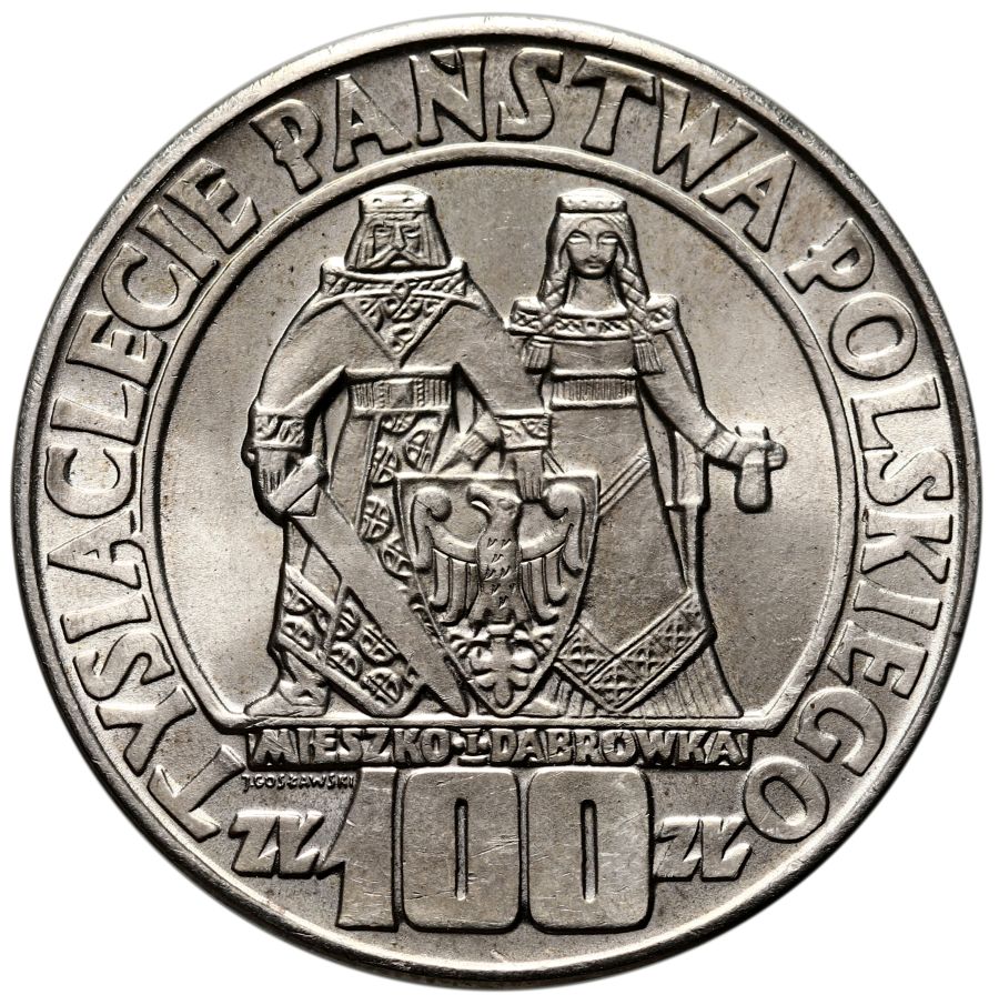 49.  Polska, PRL, 100 złotych 1966, Mieszko i Dąbrówka