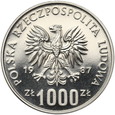 109. Polska, PRL, 1000 zł, 1987, Kazimierz III Wielki, próba, nikiel