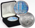 USA, 1 dolar 2008, Srebrny orzeł, 7 rocznica ataku na WTC, uncja Ag