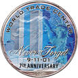 USA, 1 dolar 2008, Srebrny orzeł, 7 rocznica ataku na WTC, uncja Ag