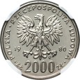 Polska,PRL, 2000 złotych 1980, Zimowe Igrzyska Olimpijskie, NGC PF 67
