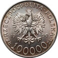 Polska, III RP, 100000 złotych 1990, Solidarność, Typ A