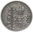 Polska, III RP, 20 zł 2009, 65. rocz. likwidacji Getta w Łodzi