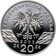1708. Polska, III RP, 20 złotych 2003, Węgorz europejski