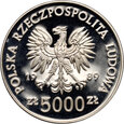 Polska, PRL, 5000 złotych 1989, Toruń- Mikołaj Kopernik