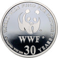 WWF, medal z 1986 roku, Nosorożce,  Srebro