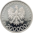 Polska, III RP, 200000 złotych 1991, Leopold Okulicki- Niedźwiadek