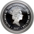 Fidżi, Elżbieta II, 2 dolary 2007, Jan Paweł II, (proof)