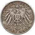 Niemcy, Bawaria, Otto, 2 marki 1902 D