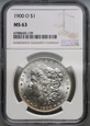 #AJ# USA, dolar 1900 O, Morgan, NGC MS63