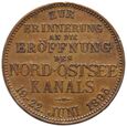 Niemcy, medal upamiętniający otwarcie Kanału Kilońskiego, 1895 