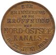 Niemcy, medal upamiętniający otwarcie Kanału Kilońskiego, 1895 