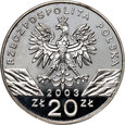 Polska, III RP, 20 złotych 2003, Węgorz europejski