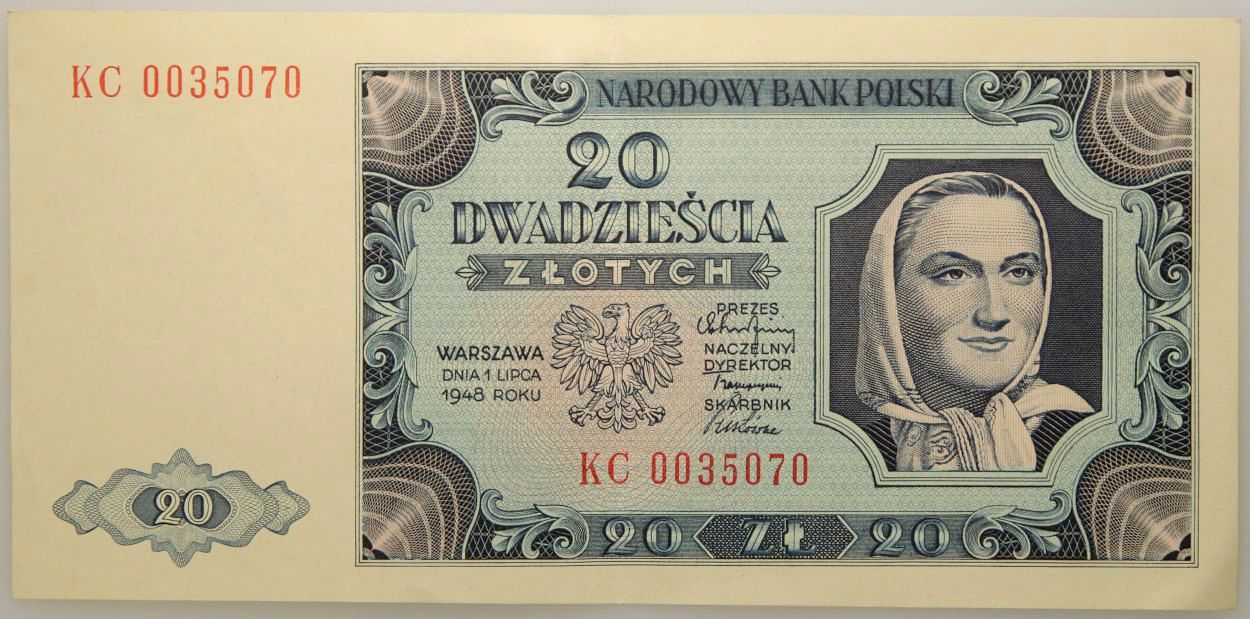 08. Polska, 20 złotych 1948, seria KC
