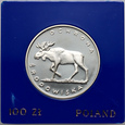 Polska, PRL, 100 złotych 1978, Ochrona Środowiska- Łoś