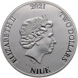 771. Niue, 2 dolary 2021, Bitcoin