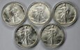 USA, 5 x 1 dolar 1987, Amerykański srebrny orzeł, 5 uncji srebra