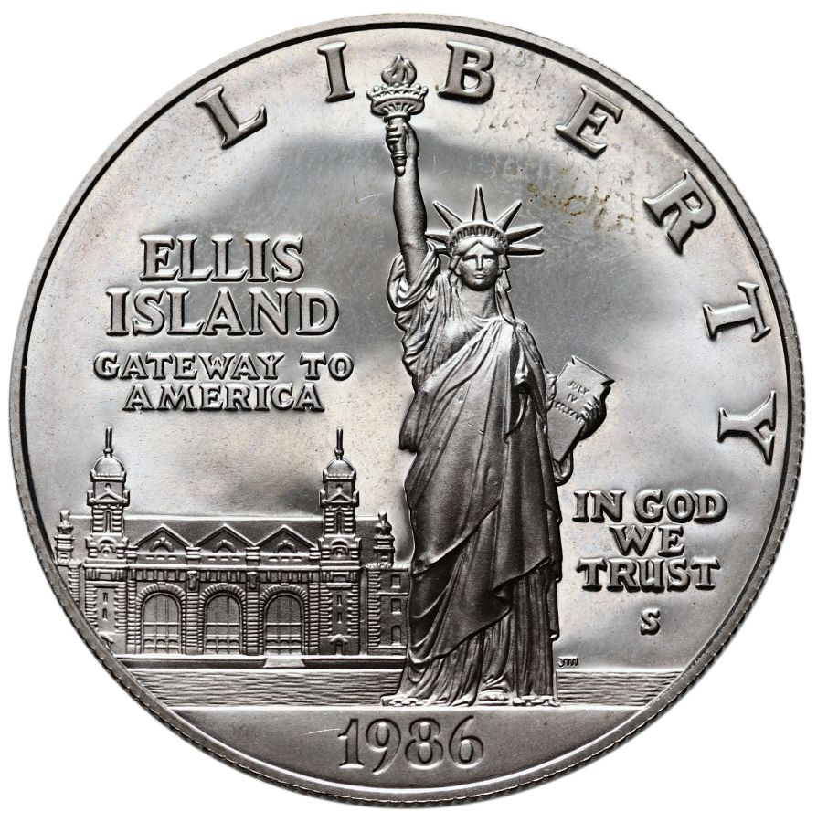 33. USA, 1 dolar 1986 S, Statua Wolności