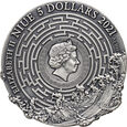 Niue, Elżbieta II, 5 dolarów 2021, Dedal i Ikar, 2 uncje srebra