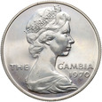 Gambia, Elżbieta II, 8 szylingów 1970, hipopotam, Proof