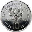 Polska, 10 zł 2000, Jan II Kazimierz, półpostać, NGC PF69