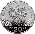 Polska, III RP, 20 złotych 2001, Paź królowej