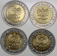 #AO# 56. Polska, 4 x 5 złotych z lat 2014-2017