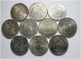 Francja, zestaw 10 x 50 franków 1974- 1977
