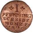 Niemcy, Brunszwik-Luneburg, Karlo II,  Pfennig 1826