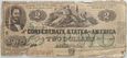 USA, 2 dolary 1862, Richmond-Virginia, zielona dwójka
