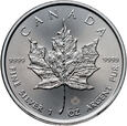 Kanada, 5 dolarów 2021, Liść klonu, 1 uncja srebra
