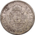 #AJ# Węgry, Franciszek I, 1 forint 1884 KB, Kremnica