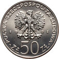 #AN# Polska, PRL, 50 zł 1981, Władysław Herman, próba, nikiel