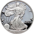 USA, 1 dolar 2007 W, Silver Eagle, stempel lustrzany (proof)