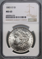 #AJ# USA, dolar 1883 O, Morgan, NGC MS63