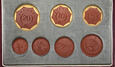 Niemcy, Miśnia, zestaw 7 monet z 1921 roku, porcelana