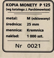 Polska, 1 złoty 1928 próba, KOPIA,  Kremnica