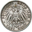 Niemcy, Bawaria, Otto, 3 marki 1910 D