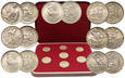 3. Czechosłowacja, zestaw 7 monet, od 50 do 100 koron, 1947-1949