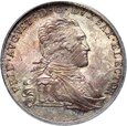 Niemcy, Saksonia, Fryderyk August III, 1/3 talara 1793 PCGS MS64